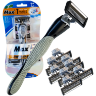 Aparat de ras cu 5 lame, Max 5 Sincere Care, 8 rezerve, 14 CM
